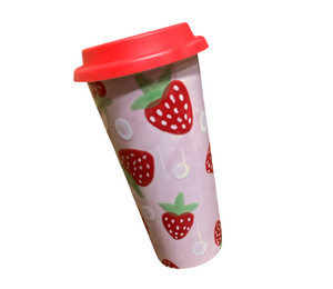Costa Mesa Strawberry Travel Mug