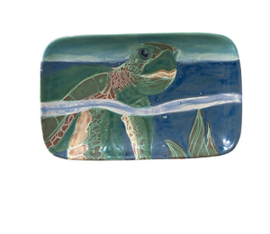 Costa Mesa Swimming Turtle Plate
