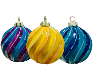 Costa Mesa Jewel Toned Spiral Ornament