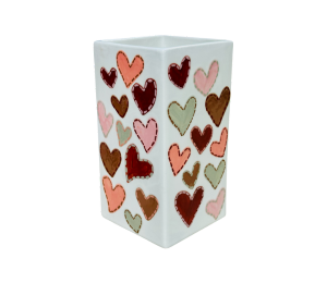 Costa Mesa Quilted Heart Vase
